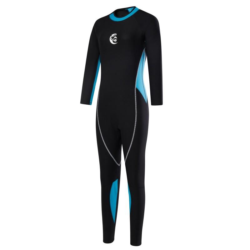 2mm Womens Full Wetsuit Snorkeling Swimming Surfing Fall Warmth Lightweight Dive Suit Black Pink Blue