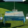 Outdoor Rectangular Table Cover With Starry Sky Sand Flow Waterproof Elastic Edge Patio Garden Dining