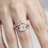 2Pcs/set Full Paved Shining Zircon Elegant Rings for Women Light Luxury Wedding Engagement Promise Ring Sets Jewelry