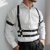 Moda Uomo Imbracatura per Corpo Camicia in Ecopelle Cinghie Regolabili Y-back Cintura da Uomo