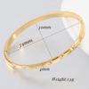 European-American 18K Gold & Zircon 4MM Titanium-Steel Bracelet - Versatile, Fashion-Forward, Simple Design for Couples and Women