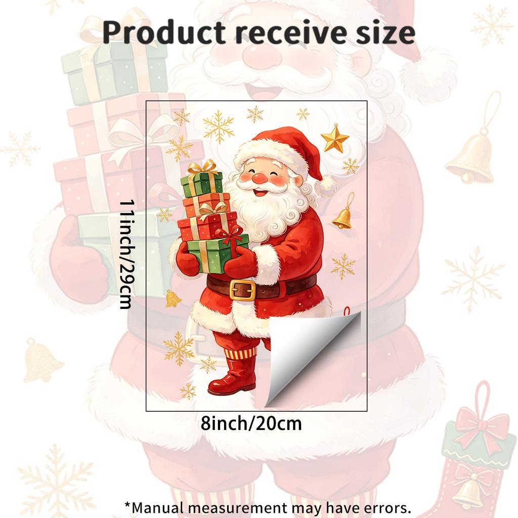 Christmas Static Glass Sticker Santa Claus Christmas Tree Rental House Window