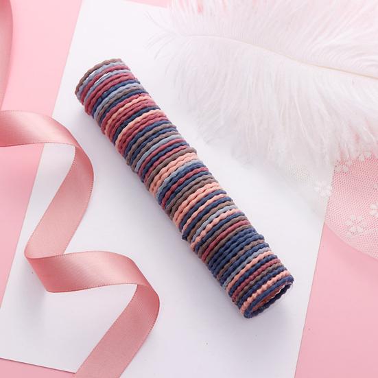 50Pcs 3cm Elastic Hair Ties Ponytail Holders Rubber Bands Hair Styling Tools for Girls