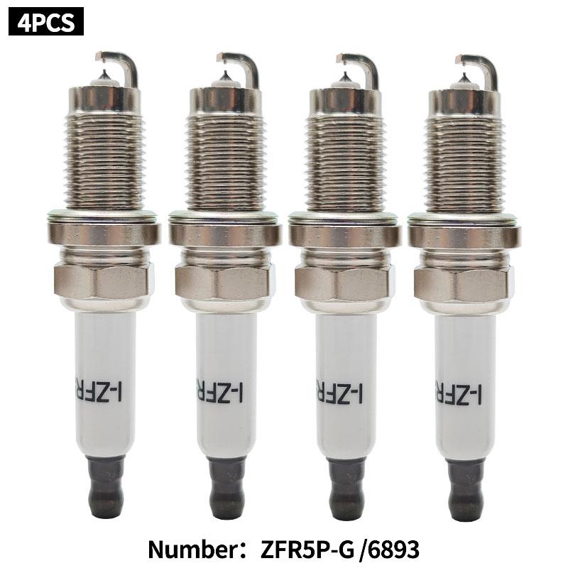 101 905 601B Candles Replace ZFR5P-G/6893 Dual Iridium Spark Plugs For Sagitar/Magotan/Jingrui/POLO/Bora/Golf/Mingrui 4PCS  ZFR5P-G