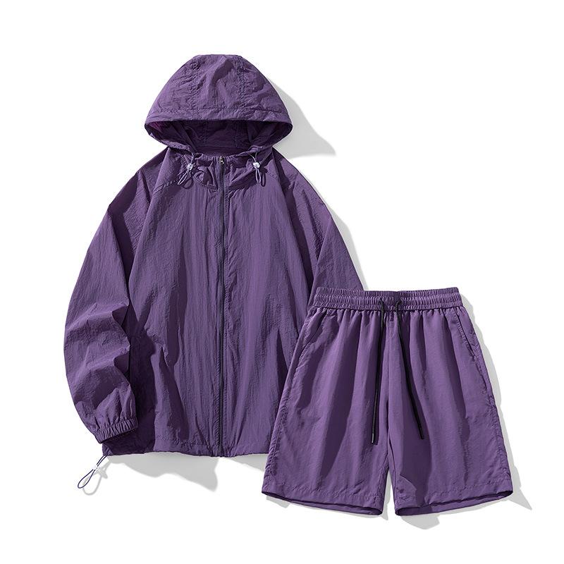 New Ice Silk Sun Protection Clothing Men's Summer Sports and Leisure Sun Protection Clothing Suit Outdoor Shorts
