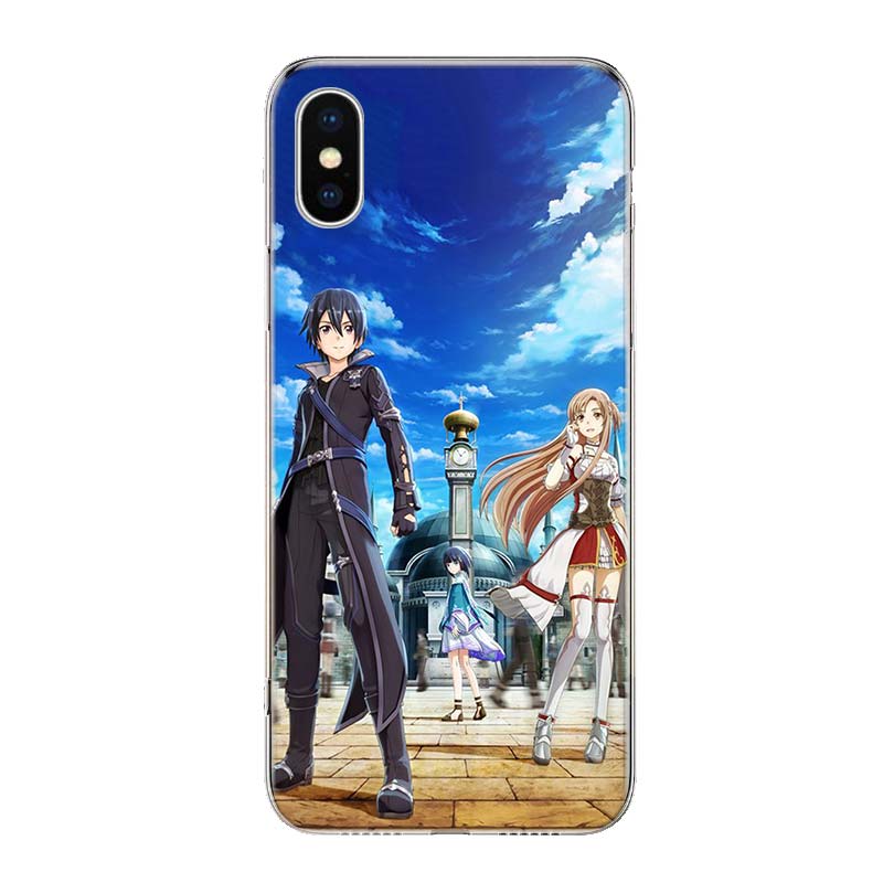 Sword Art Online kirito and asuna For iPhone 17 Air 16 15 14 Plus 13 Mini 12 11 Pro Max Phone Case 16E 7 Print 8 SE Fundas Cover