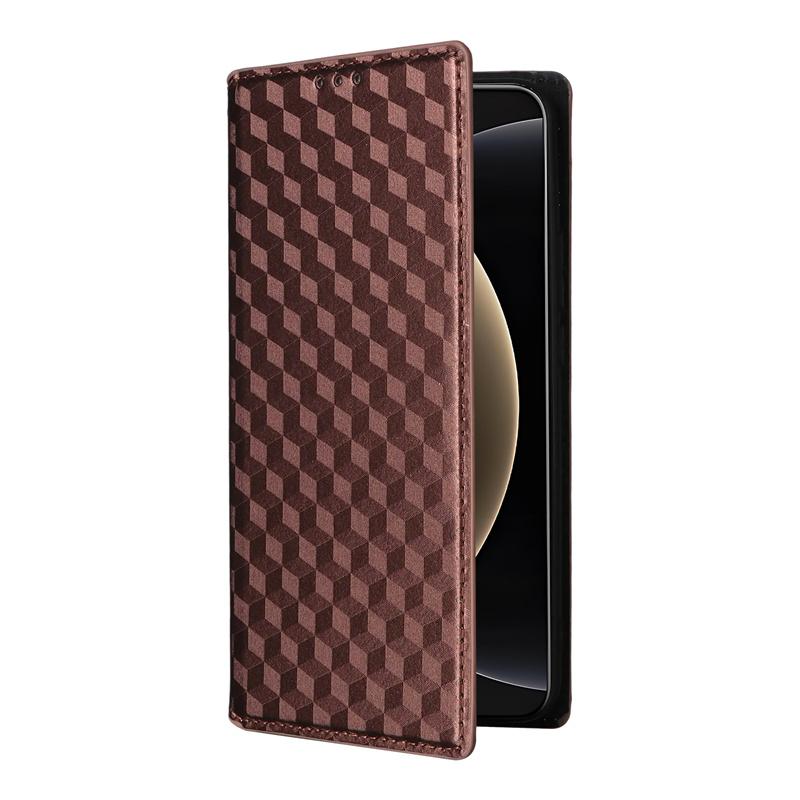 Für 15 Ultra Hülle Flip Stereoskopische Linien Leder Brieftasche Skin PU Geldbörse für 15 Ultra 3D Magnetische Handyhülle