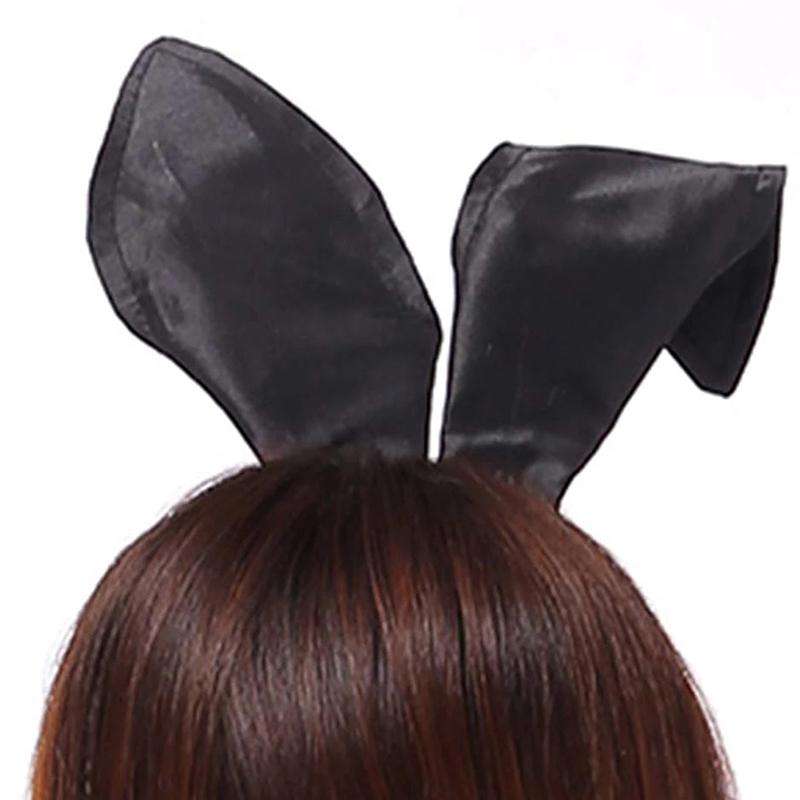 Easter Bunny Ear Headband Adult Satin Hair Hoop Rabbit Ear Bunny Masquerade Headband Hair Accessories