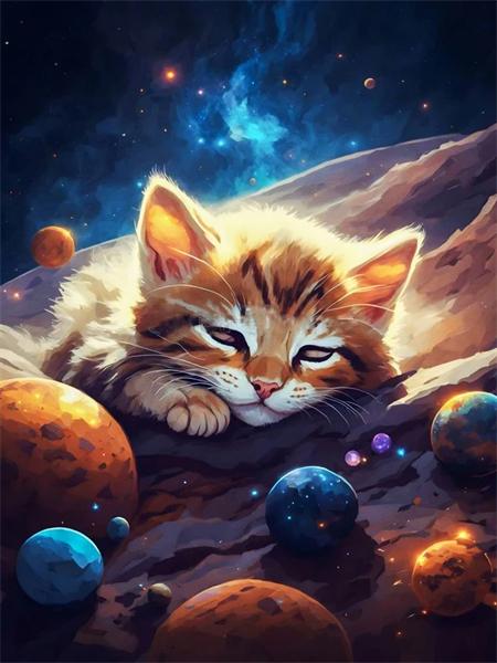 5D Diy Diamond Painting Dog Planet Full Square/Round Embroidery Mosaic Animals Starry Sky Home Decor