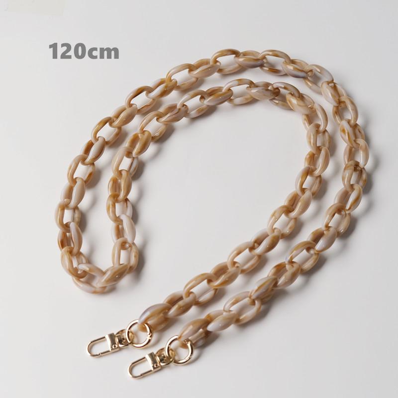 DIY Neue Mode Frau Handtasche Zubehör Kette Schwarz Beige Bernstein Abnehmbare Harz Luxus Strap Frauen Kupplung Schulter Geldbörse Kette