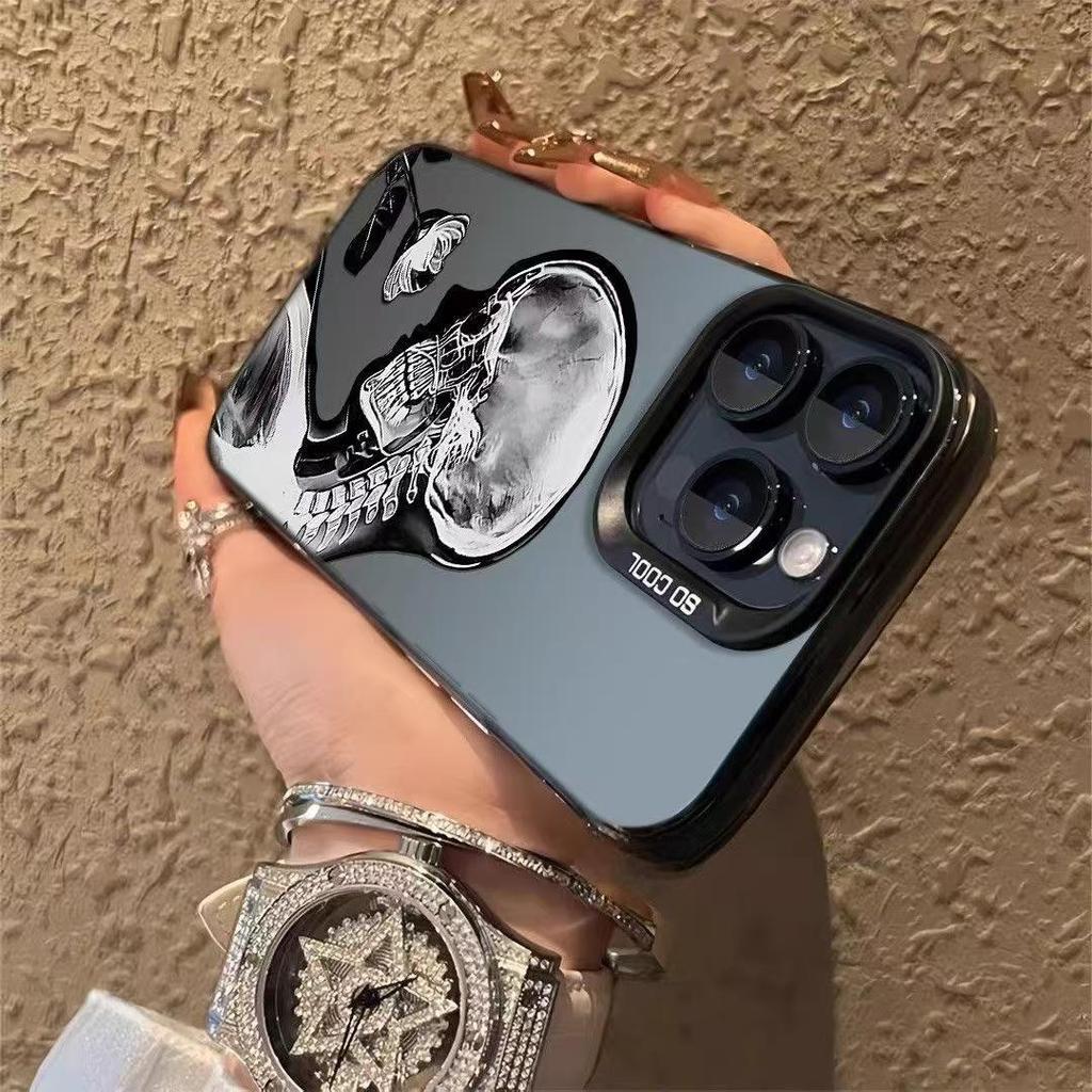 Rose Skull iPhone Case: Compatible with iPhone 13, 14, 15 Pro, Advanced 16, 17 Air