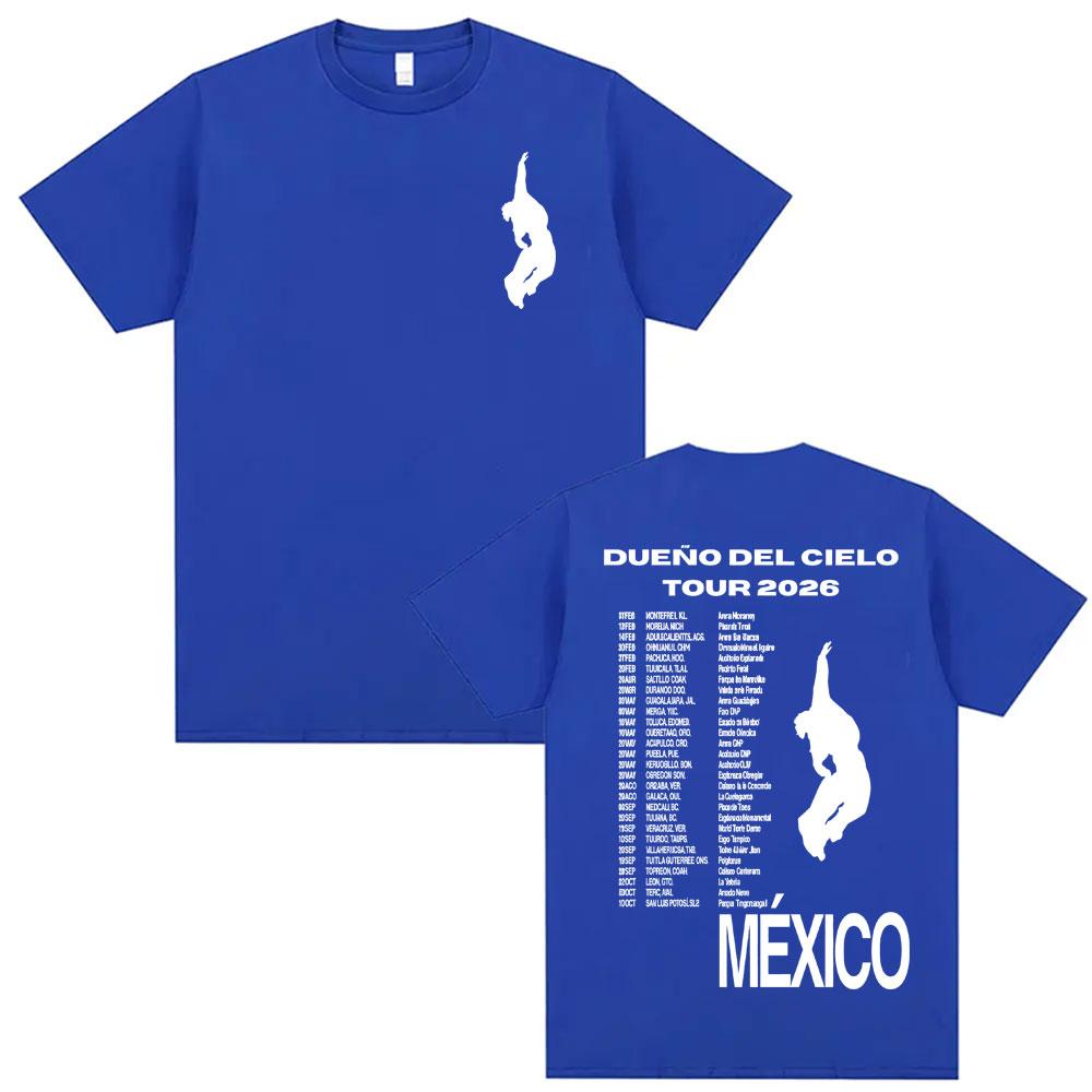 Mexico Humbe Dueno Del Cielo 2026 World Tour T Shirts Harajuku Streetwear Fashion Tshirts Men Women Summer Short Sleeve Tshirt