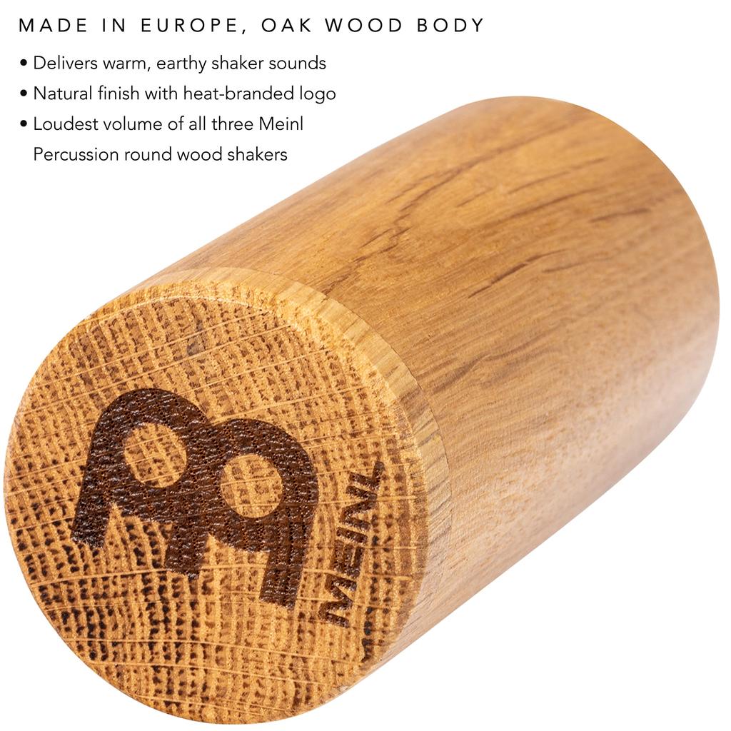 MEINL Percussion Wood Shaker, Oak, SH59 (Loud)
