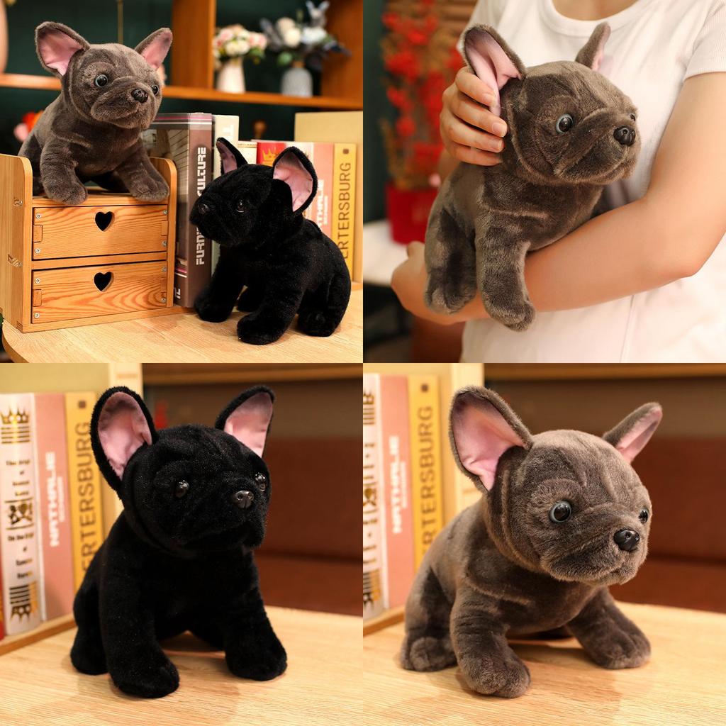 Bulldog French Cute Plush Toy Stuffed Doll For Kids Bedroom Decor Playtime And