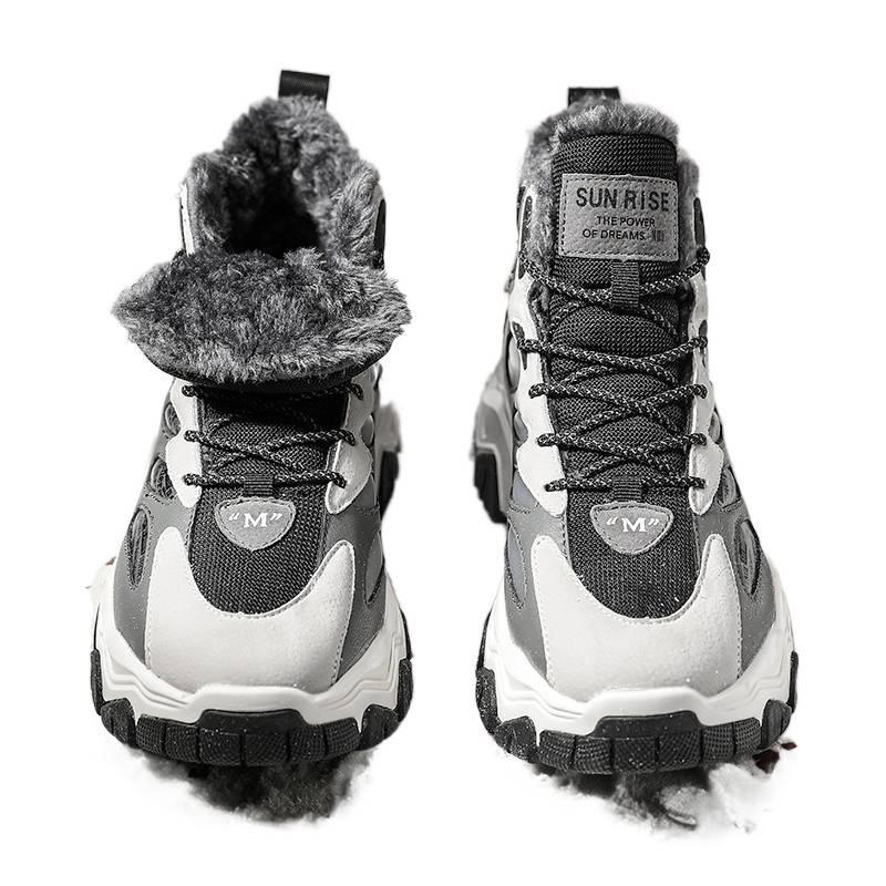 Snow Boots Winter Velvet Thickened Warm Outdoor Thick Soles Winter High-top Large Cotton Shoes