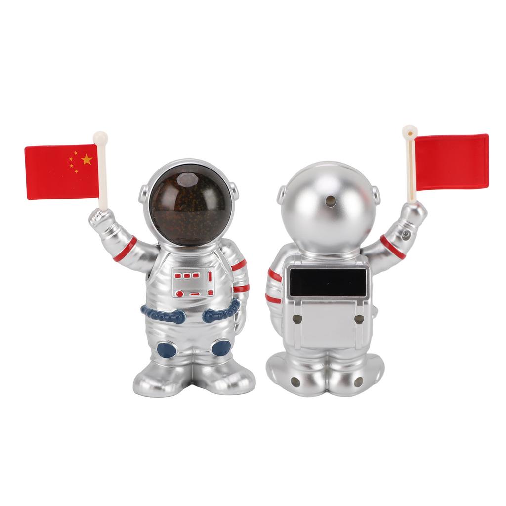 Arm Waving Spacemen Ornament Solar Powered Spacemen Decoration for Vehicle Home