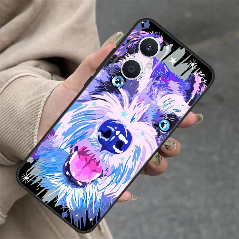 Lovely Dogs Schnauzer Case For OPPO Reno 14 10 11 12 13 Pro 11F 12F 13F 14F 7 8 Lite OPPO Find X9 X8 X5 Pro Cover