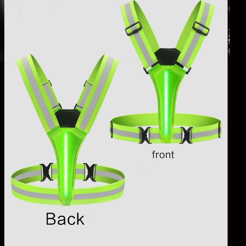 LED Reflective Vest Running Cycling Safety Vest for Outdoor Sports Activities