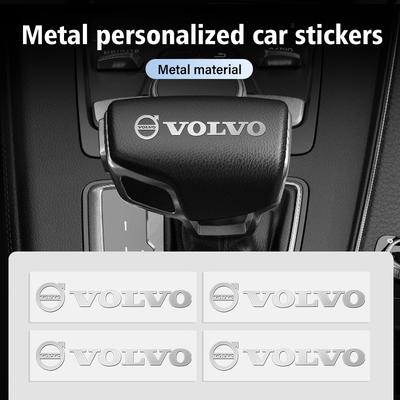 Kdvns0 Universal Metal Logo Decals Car Emblem Stickers Auto Accessories For V50 S60 XC60 S40 XC40 XC90 V60 S80 S90 V70 XC70