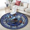 Music Instruments Circle Round Area Rug Under Office Chairs Bedroom Living Room Home Decor