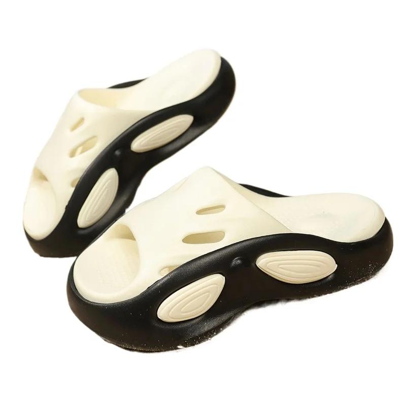 Fashion 2025 Summer Women's Mixed Colors Round Toe Platform Beach Slippers Light Weight Casual Sandals for Outdoor Casual Slippers Women