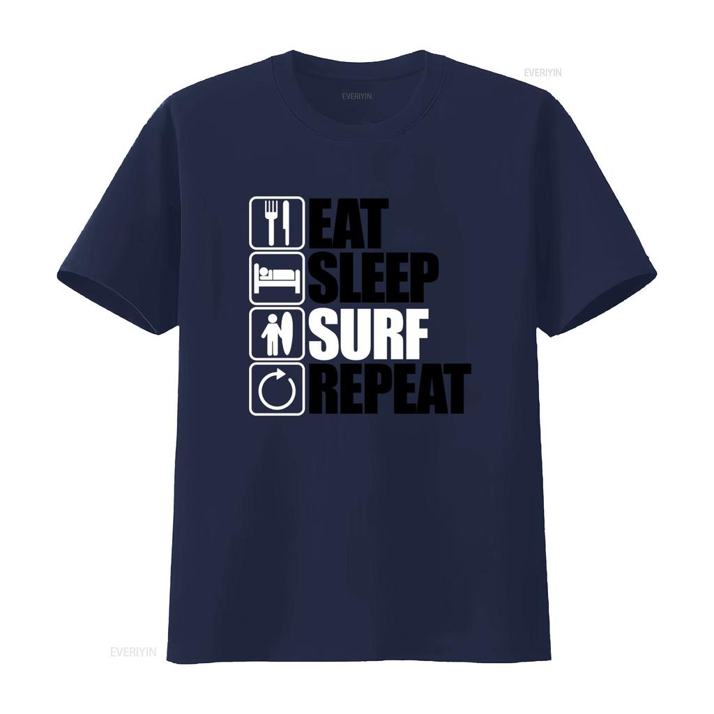 Eat Sleep Repeat T Shirt for Casual Streetwear vintage Washed homme streetwear Slightly Comfortable Top For Everyday Wear