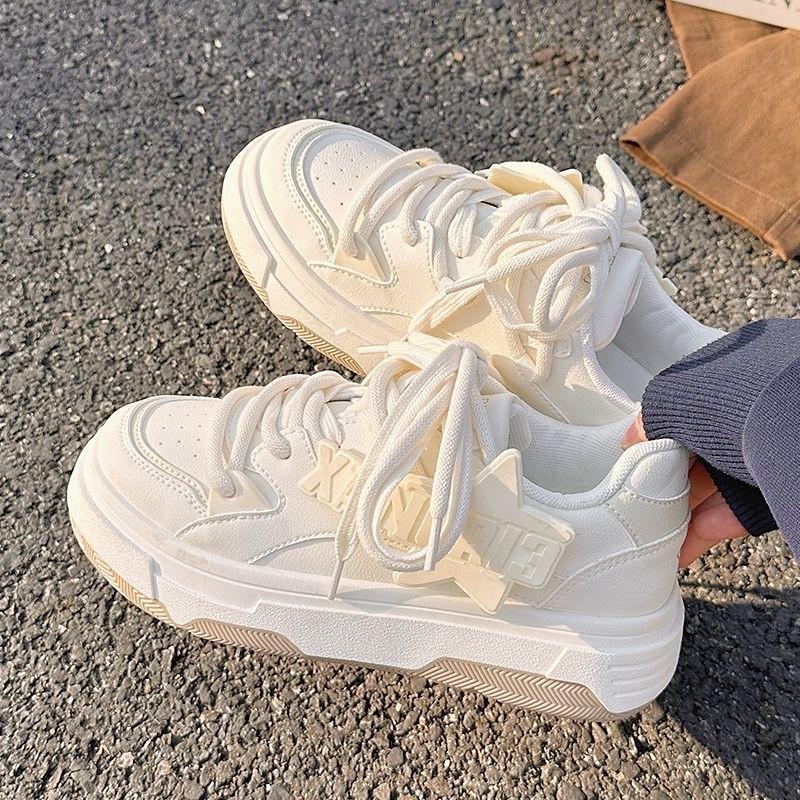 Board shoes thick-soled heightening little white shoes spring and summer 2025 new breathable versatile shoes soft-soled single shoes board shoes women