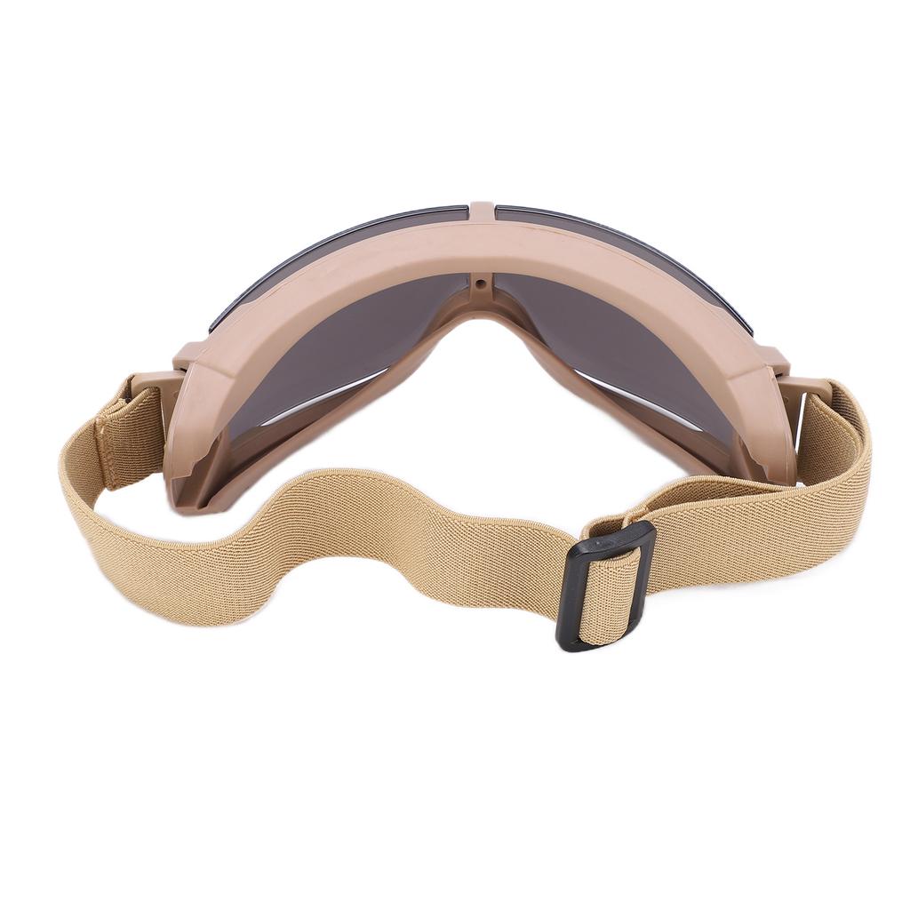 Gogle wojskowe odporne na uderzenia i oddychające Zewnętrzne okulary ochronne dla mężczyzn i kobiet Khaki rama Szare soczewki