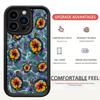 Black Turtle Shell Grooved Case for iPhone 14/15/16/17 Pro Max - Flower Staircase Design