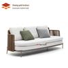 Nordic Outdoor Rattan Double Sofa for Balcony, Courtyard, Garden, or Villa.