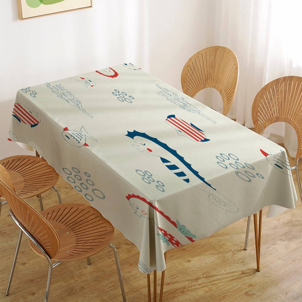 Tischdecke mit Meeresmotiv - Für Abendessen zu Hause/Hochzeiten/Bankette/Partys im Freien, Hoteldekoration
