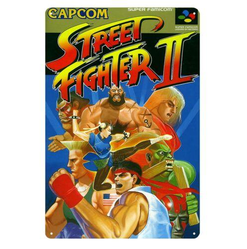 1dStreet Fighter 2 Retro Video Game Metal Poster 20x30cm aluminum 20x30cm