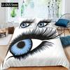 Cartoon Eyes Duvet Cover Set Facial Features Face Organs Twin Bedding Set For Adult Kids Queen King Microfiber Comforter Cover