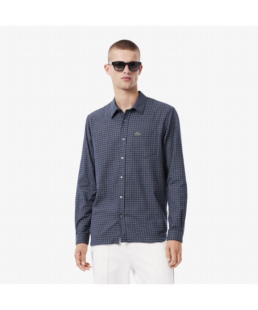 LACOSTE Men'S Flannel Window Check Shirt Ch8535-55N Hhw