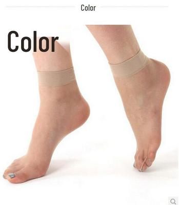 Pin Cai Chaussettes Courtes Translucides en Soie de Cristal Ultra-Fines pour Femmes