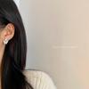 Korean Zircon Hollow Butterfly Earrings - Exquisite, Light Luxury Studs for Women