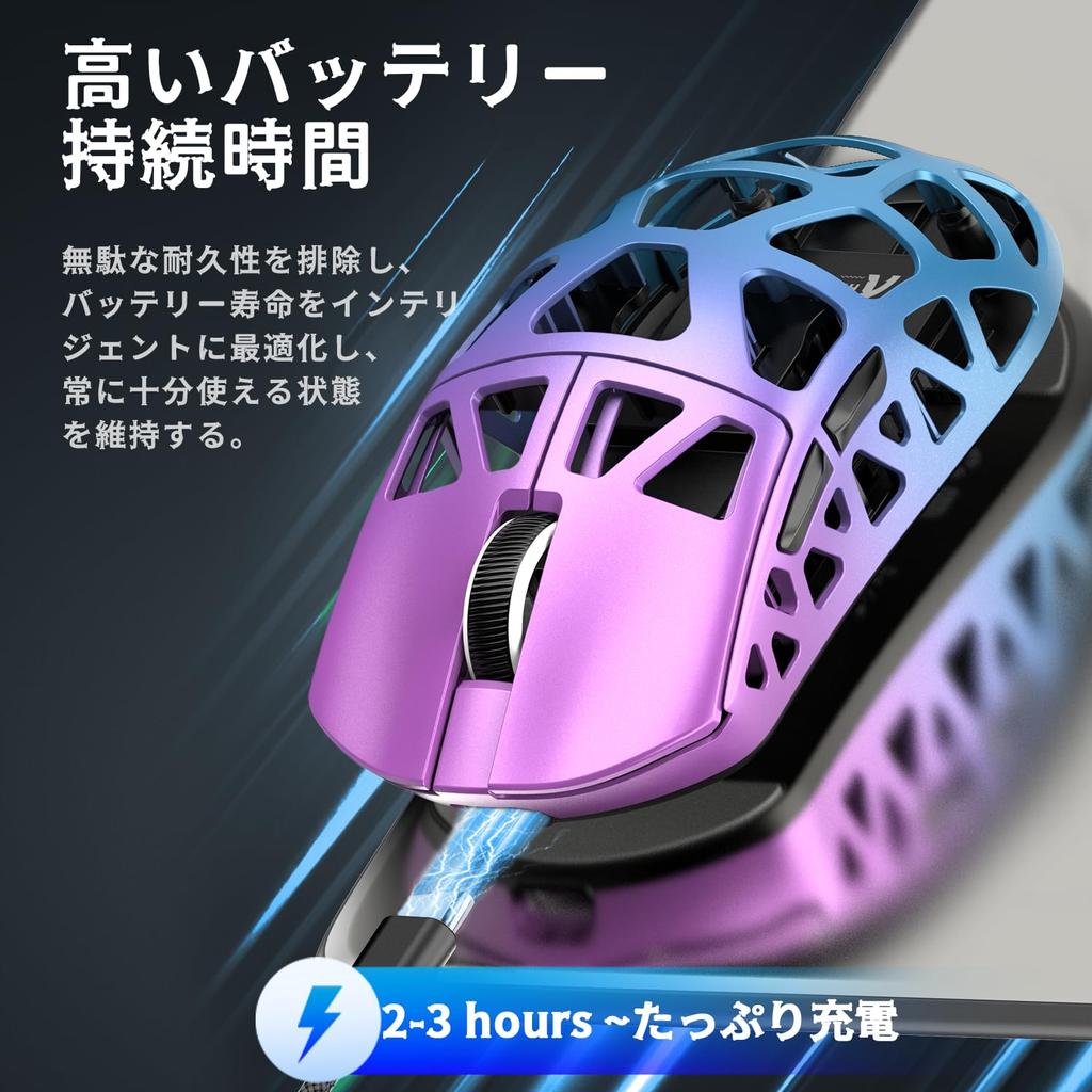 ATTACK SHARK R3 Gaming Magnesium Alloy Gaming Wireless 8000Hz PAW3395 26000 Fast Ergonomic Design Standards Conformity Certificate Mouse, Edition,