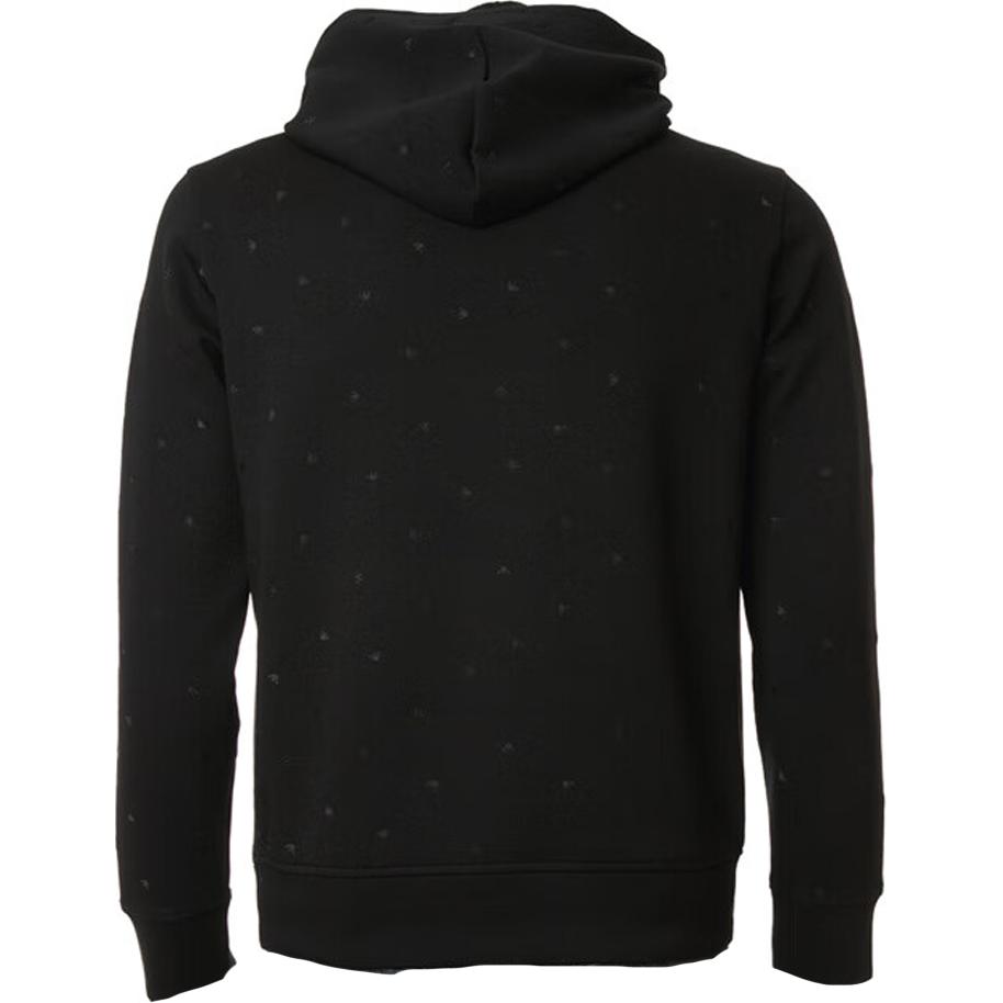 Emporio Armani Hooded Pullover All-Over Print Long Sleeve Sweatshirt Men Sweatshirt Black 6L1MQ2-1JHSZ-0012