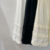 2026 Japanese Sweet Patchwork Ruffle Wide-Leg Cropped Cotton Pants for Women