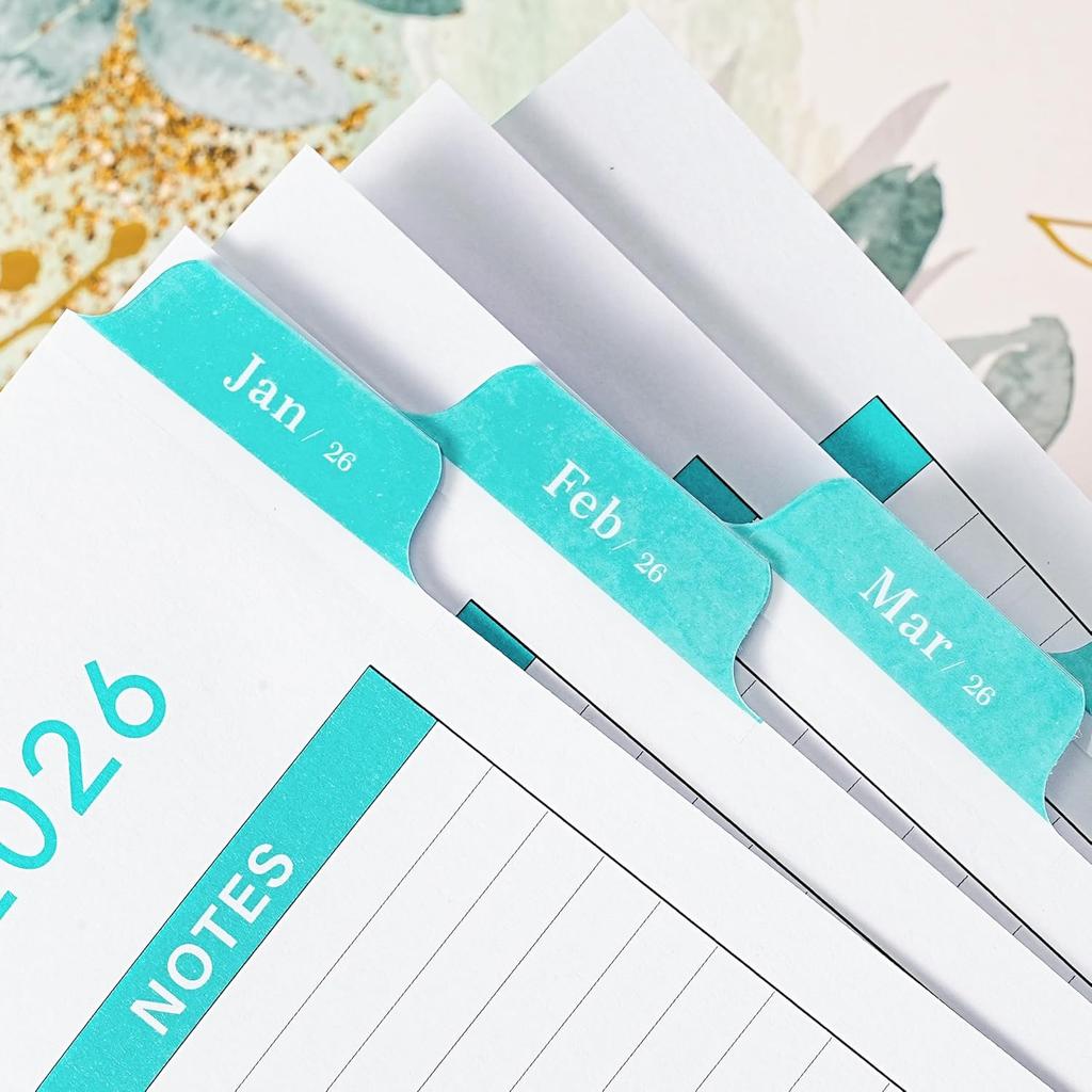 2026 Monthly Planner - 2026 Planner from January 2026- December 2026, 2026 Monthly Planner 8.5"x 11", with Tabs, Double Back Pocket, Large Blocks