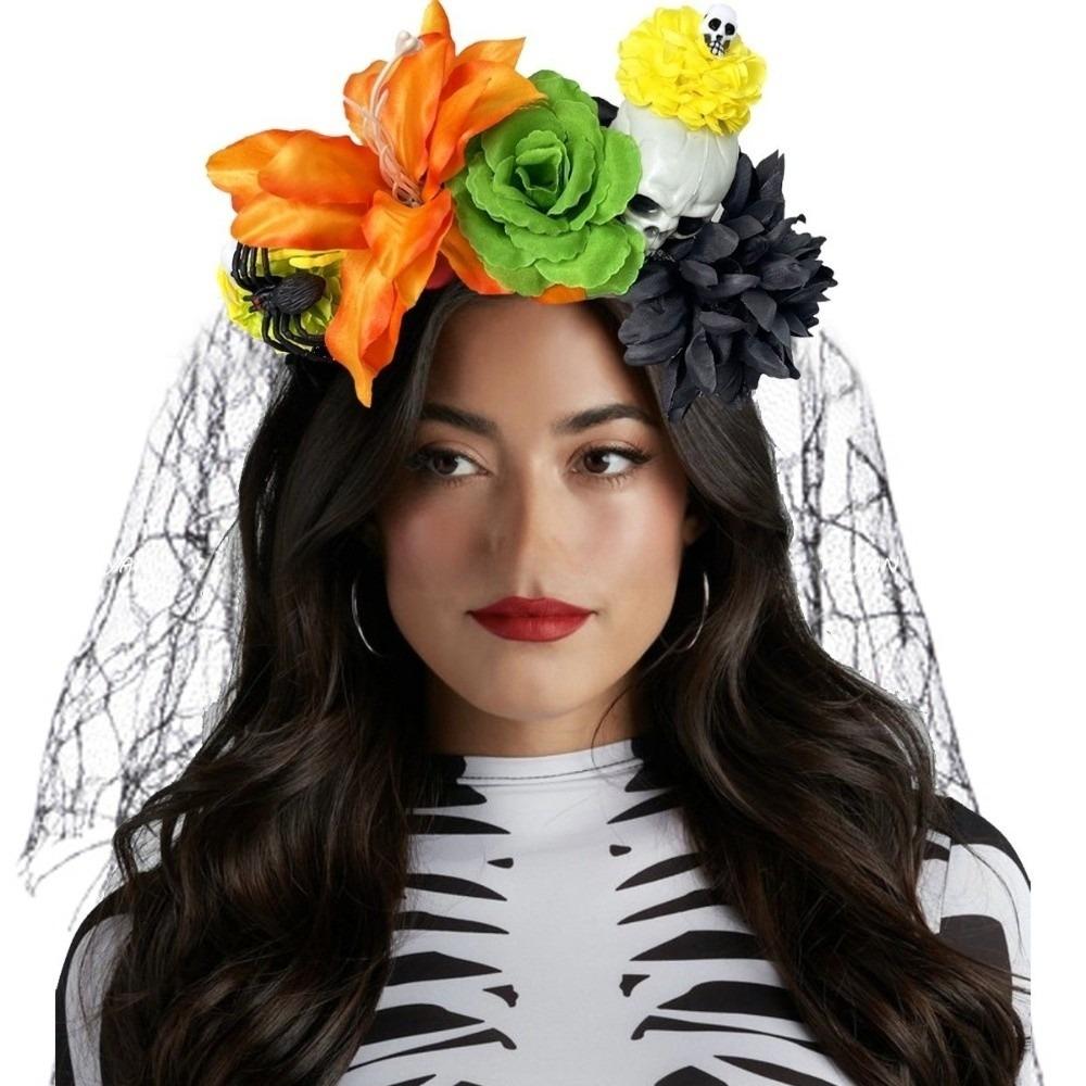 Lace Veil Halloween Veil Headband Halloween Costume Party Headpiece  Hair Accessories