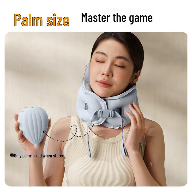 HEZHENG Inflatable Travel Neck Pillow CN plug (adapter included)