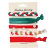 2016 Christmas Pattern Elastic Hair Ties - 5pcs/set Festive Hair Accessories
