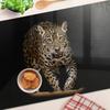 Deska Kuchenna Hartowana Szklana Do Serwowania Z Grafiką Jaguar 80X52 Cm