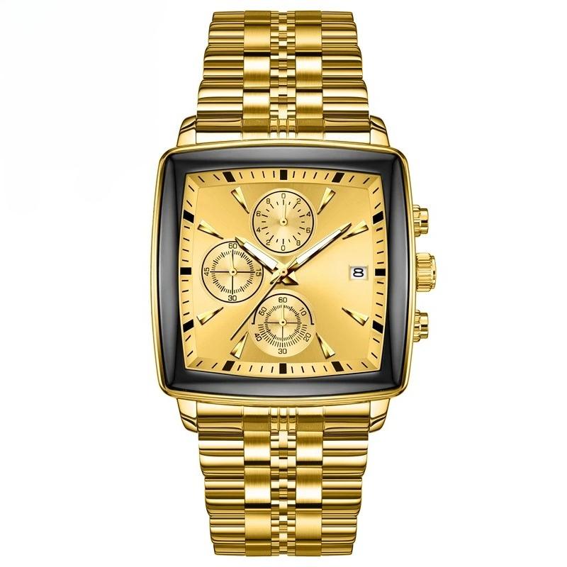 Men's Watches Luminous Waterproof Stainless Steel Chronograph Date Military Quartz Watch