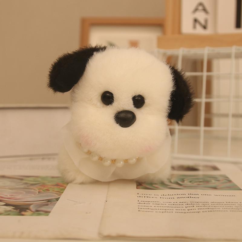 Sigh Highland Dog Plush Keychain With Pp Cotton Filling For Bag Accessories WhiteA