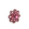 Les Trésors De Lily [J8700] - Pink 'Crystal Flowers' Silver Earrings