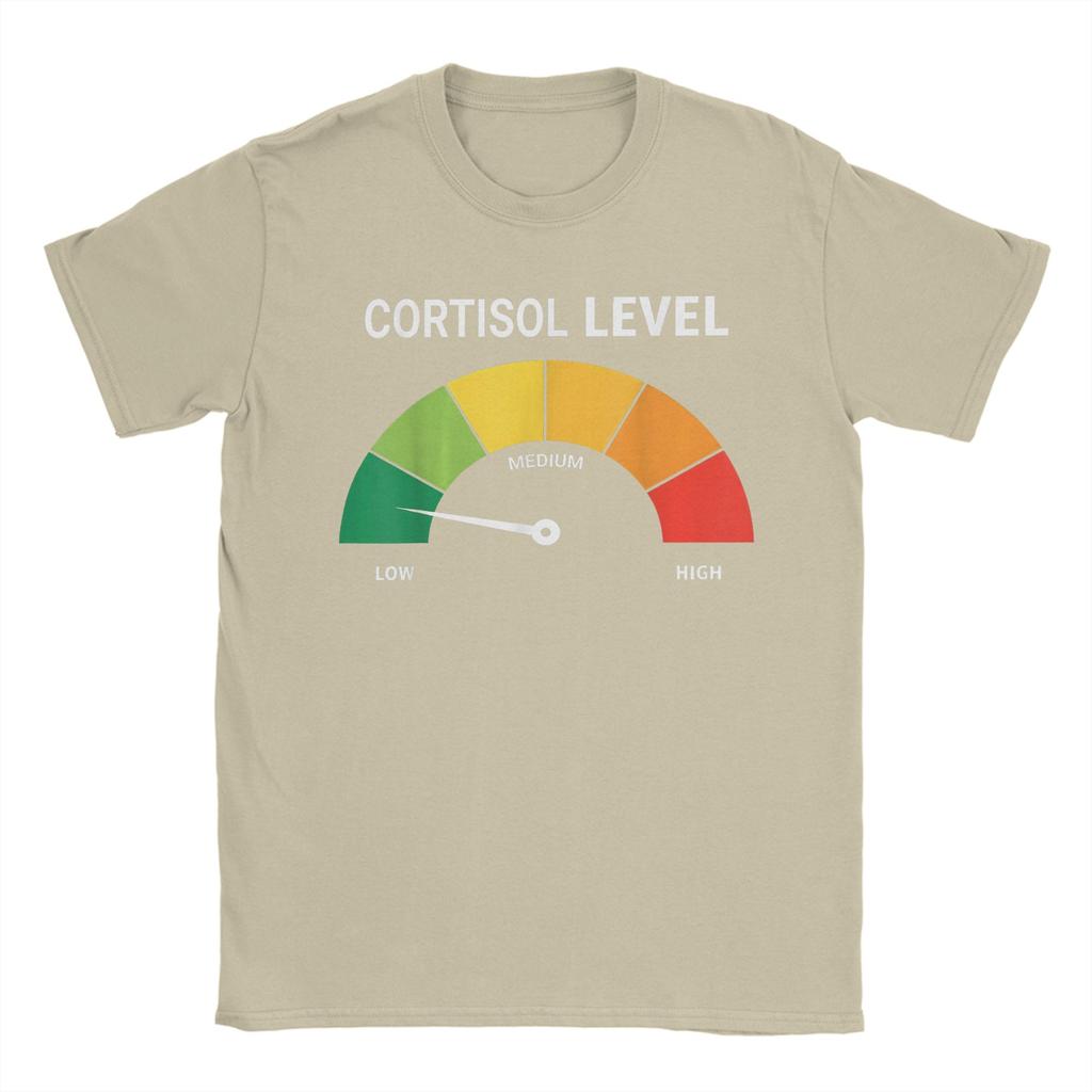 Low Cortisol Levels Awareness StateUnisext v Meme TShirt Beach Cotton T Shirts For Unisex Tshirt ShortSleeved Streetwear Tees