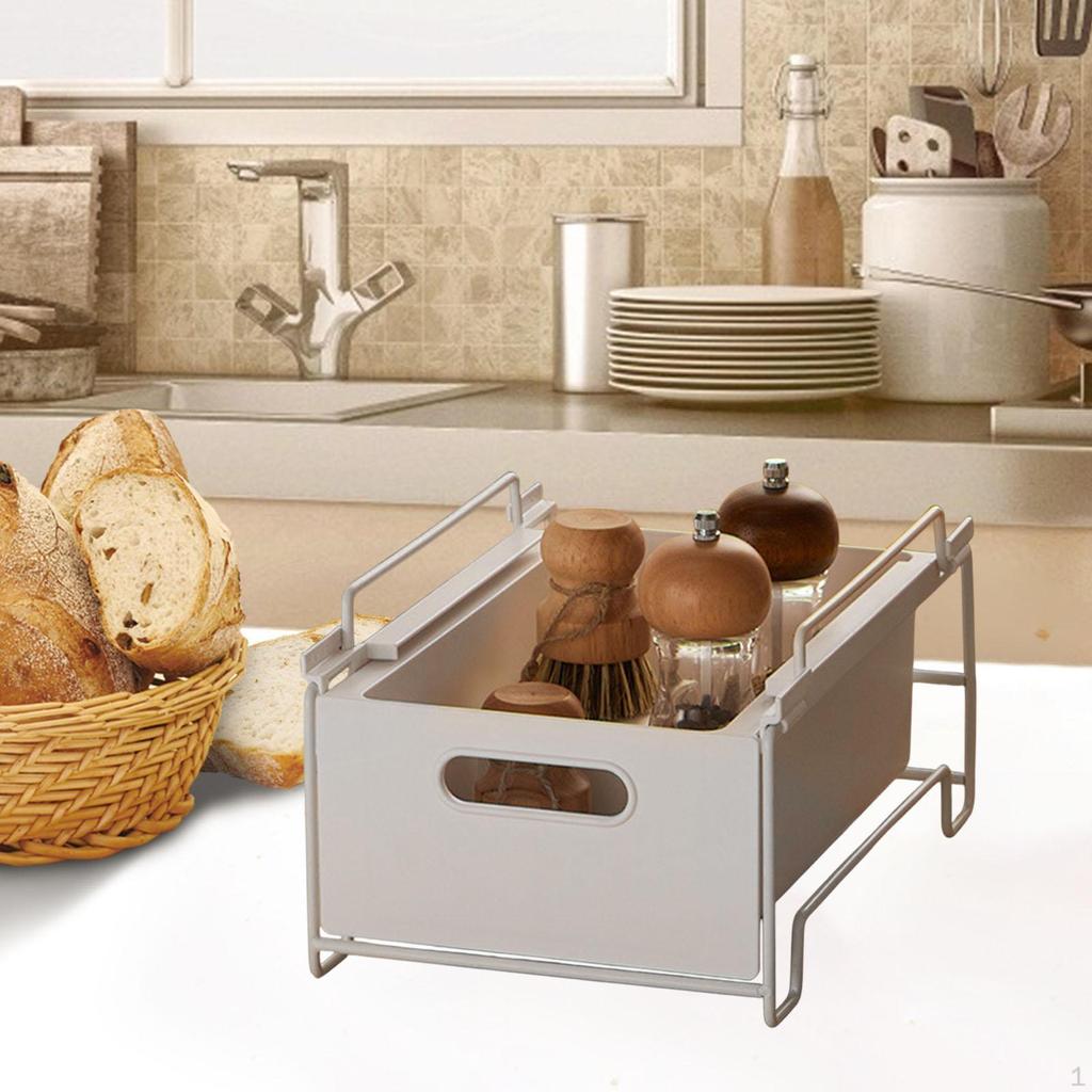 Below Sink Organizer Multifunctional Pull Out Cabinet Stackable Storage Rack for Bedroom