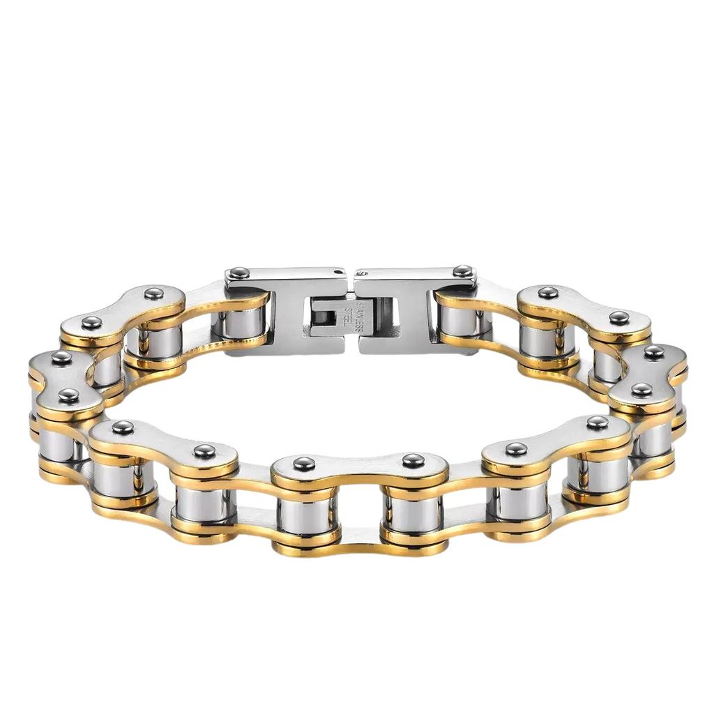 Personalized Punk Motorcycle Bracelet Stainless Steel Bracelet Fashion Silver Bicycle Chain Bracelet